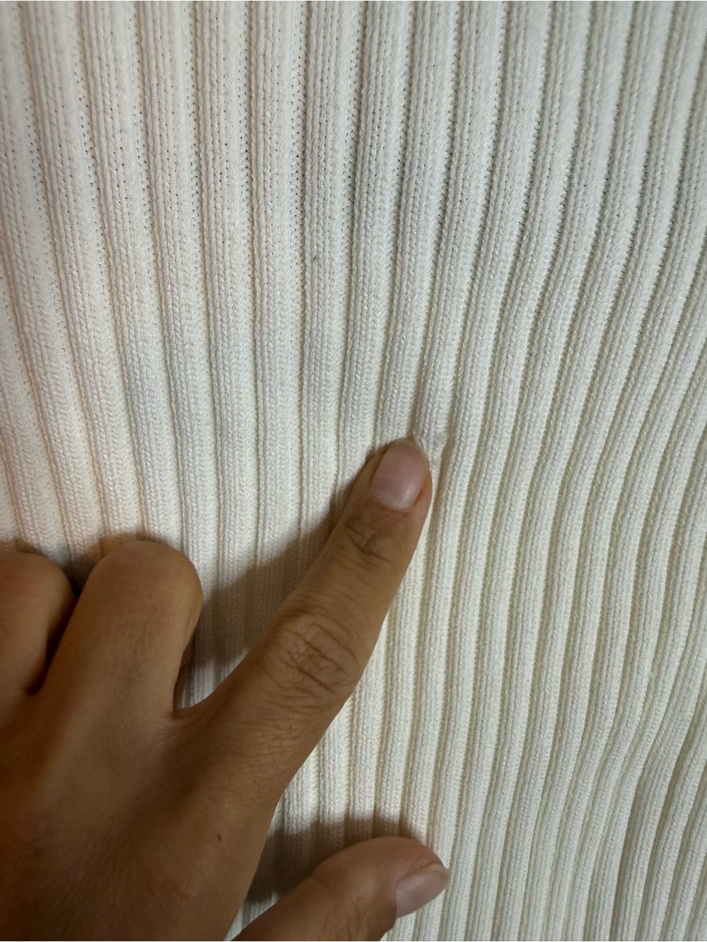 & Other Stories Cream Cropped Ribbed Shell Button Cardigan - Picture 7 of 7